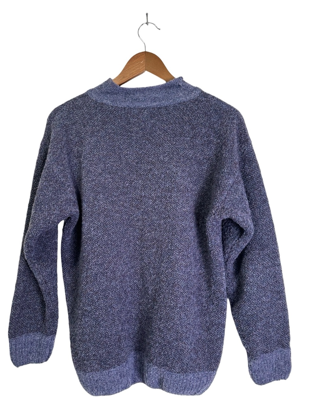 Kerry Woollen Mills Celtic S Blue Purple Lambswool Crew Neck Sweater - Picture 5 of 7